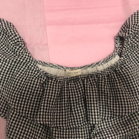 Milkmaid, Babydoll, Croquette, Honey Punch Jumper/romper Summer B/W checkered - Picture 6 of 6